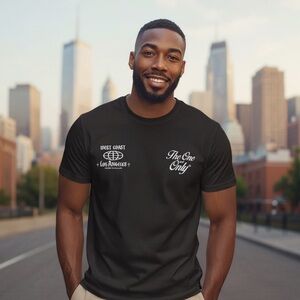 Nova Men West Coast Welcome to LA-LA Land Short Sleeve Tee with Graphic Design